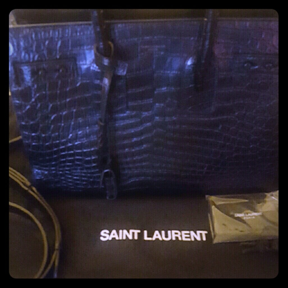 Saint Laurent Croc small bag.... 100% Authentic.
